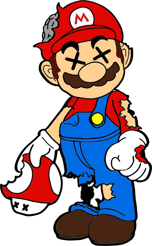 colorized zombie mario